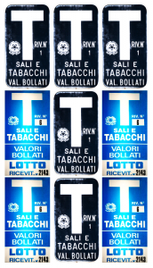 Collage von italienischen Tabacchi-Schildern